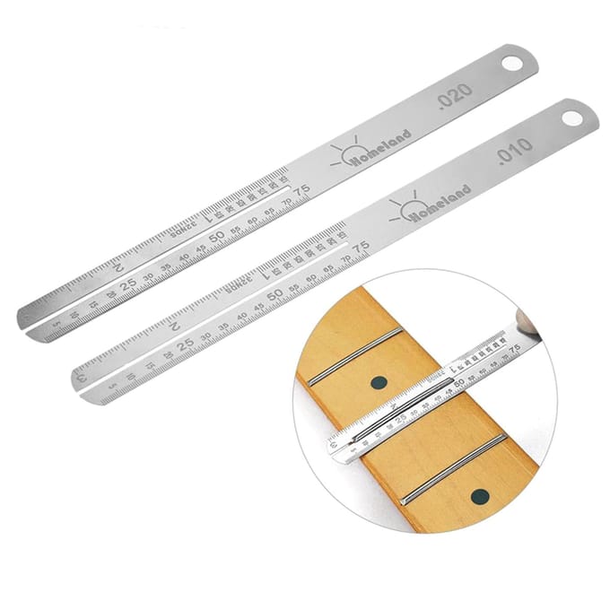0,01 inch gitaar fret puller fretboard fingerboard re-reparatie tool protector stalen plaat type 2 white