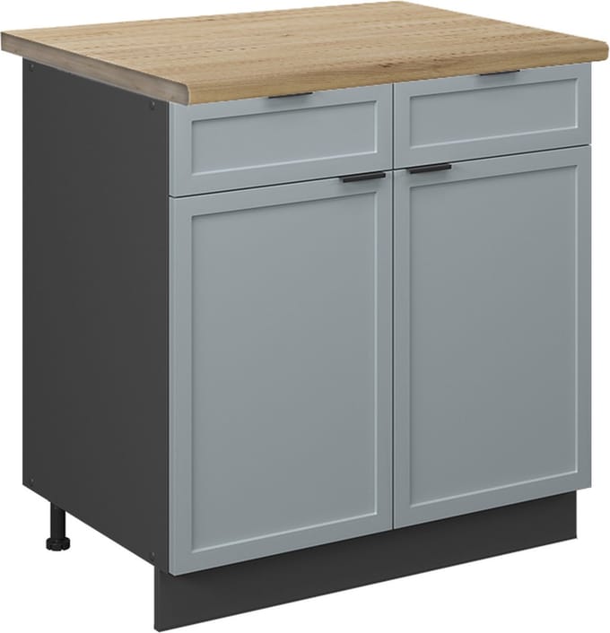 Vicco Fame-Line Keukenonderkast – 80 cm, WB Eik Licht blauw-grijs