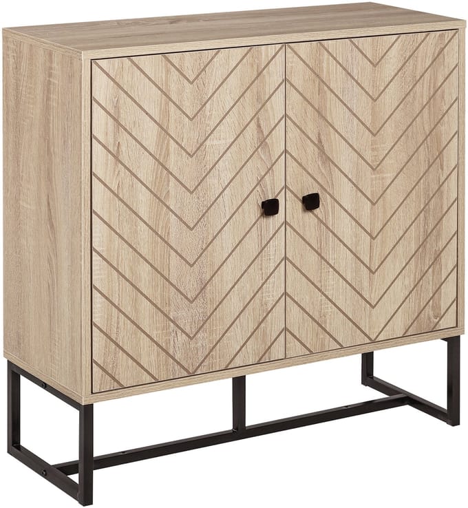 HOMCOM Dressoir - Hout - 80x29x80cm - Natuurlijk hout