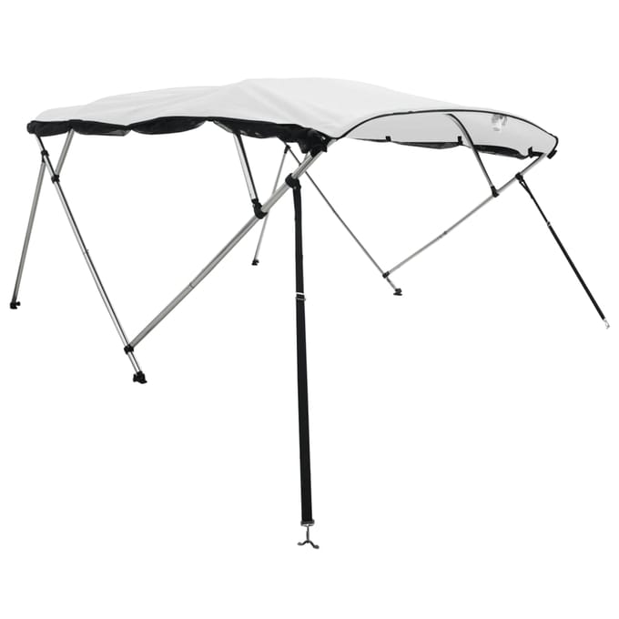 vidaXL - Biminitop - 4 - bogen - met - mesh - zijwanden - 243x(185-198)x137 - cm