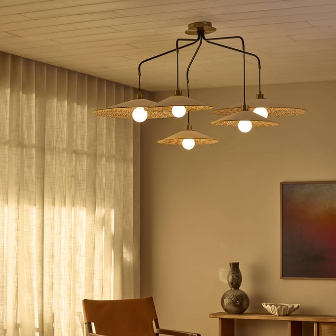 MARKET SET Hanglamp Gatsby, myra, 5-lamps, E27