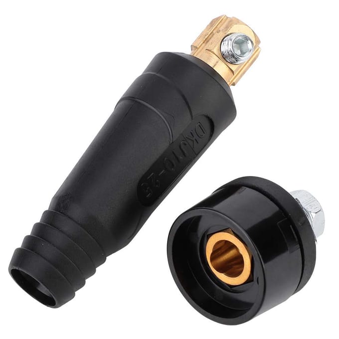 3Set Koper Euro Stijl Las Kabel Snelkoppeling 200400A Lasdraad Connector(1025)