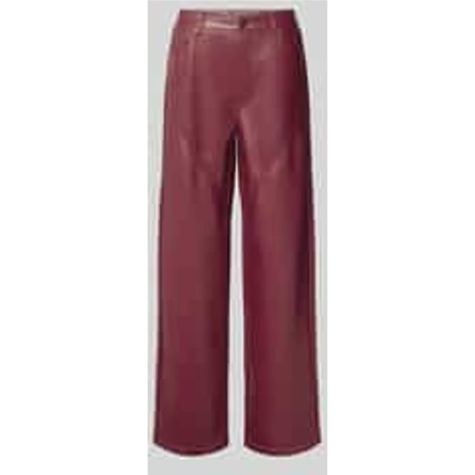 straight fit kunstleren broek