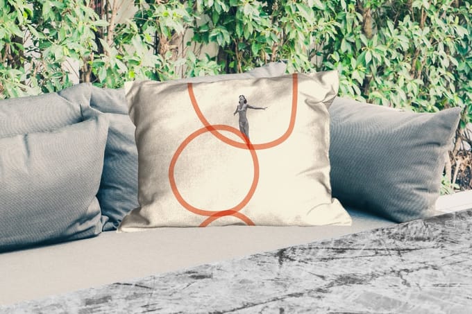 Buitenkussens - Liefde - Vintage - Koppel - Design - 60x40 cm - Weerbestendig