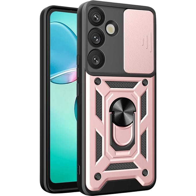 Amorus Samsung Galaxy S26 Shield Case met Camera-schuif Roségoud