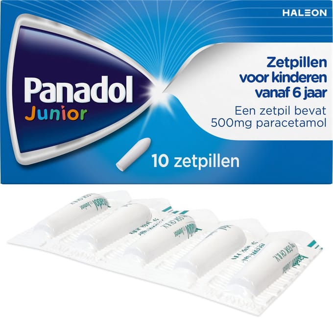 Panadol Junior Paracetamol 500mg - 1 x 10 zetpillen