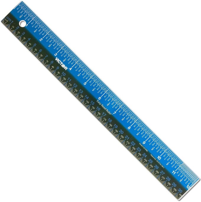 Dubbele Kleuren Liniaal van 30,5 cm - Eenvoudig Aflezen