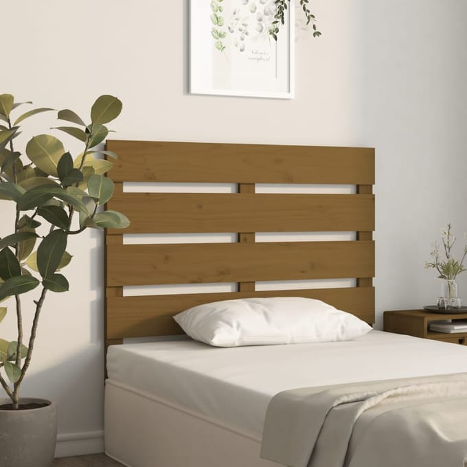 vidaXL - Hoofdbord - 100x3x80 - cm - massief - grenenhout - honingbruin