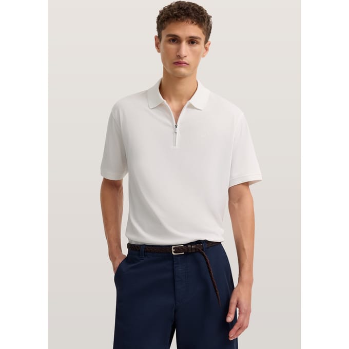 Bugatti Herren Poloshirt met korte ritssluiting
