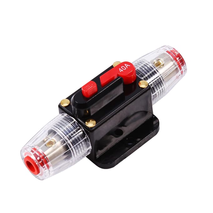 1 stuks 12V DC 40A Stroomonderbreker Reset Zekering Resetbaar Handig Eenvoudig Gebruik voor Auto black