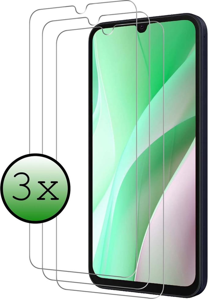 Screenprotector - 3 Stuks Geschikt voor Samsung Galaxy A15 - Extra Sterk - Beschermglas - Gehard Glas - Tempered Glass - Screen Protector
