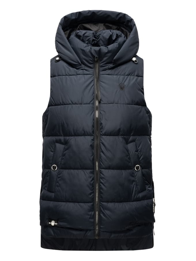 Marikoo dames gewatteerd vest – Zarinaa, licht met afneembare capuchon