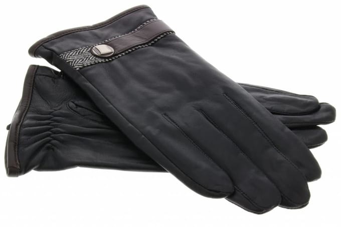 imoshion Echt lederen touchscreen handschoenen met bandje - Maat S