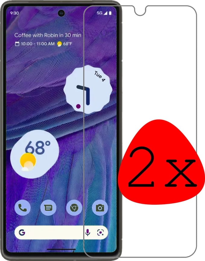 Screenprotector - 2 Stuks Geschikt voor Google Pixel 7 - Extra Sterk - Beschermglas - Gehard Glas - Tempered Glass - Screen Protector