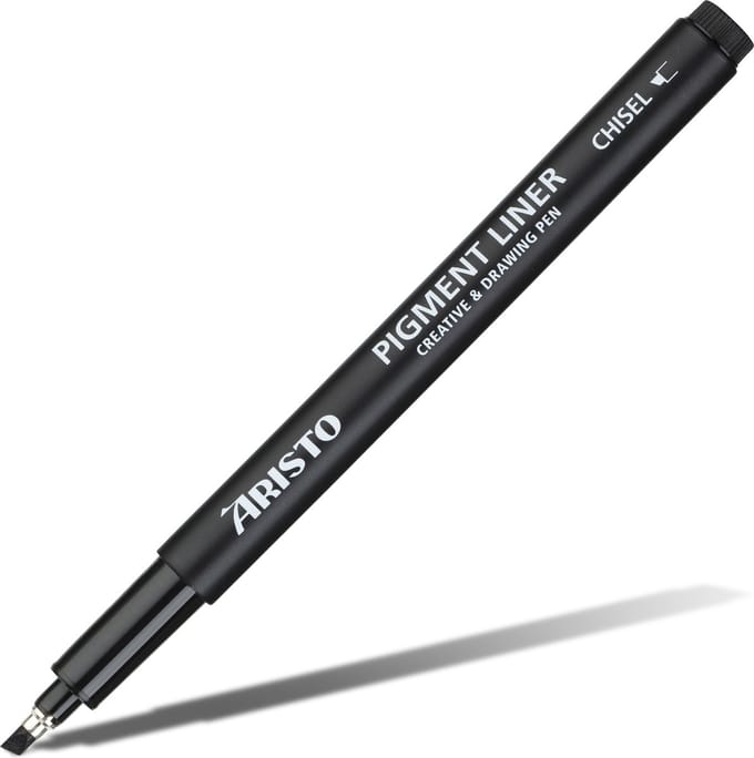 Aristo pigmentliner - GeoCollege - beitelpunt - zwart - AR-23520