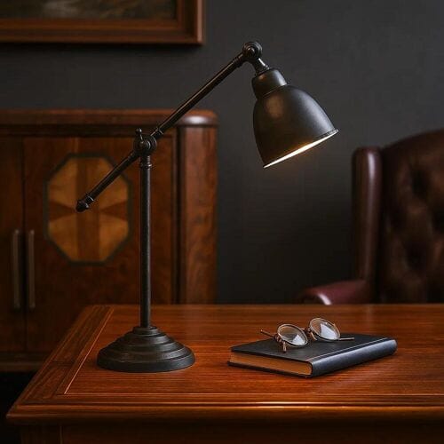 KS Verlichting Tafellamp Berkley Antiek Zwart
