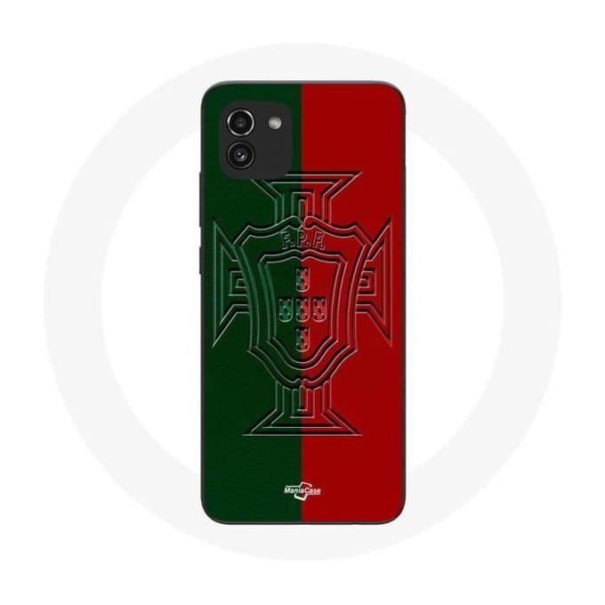 Coque maniacase pour Samsung Galaxy A03 portugal logo vert et rouge