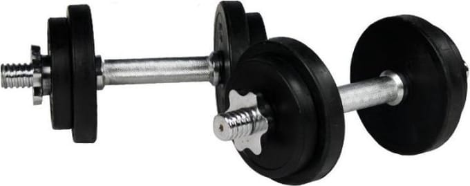 Gorilla Sports Dumbellset - Halterset - Rubber - 20 kg