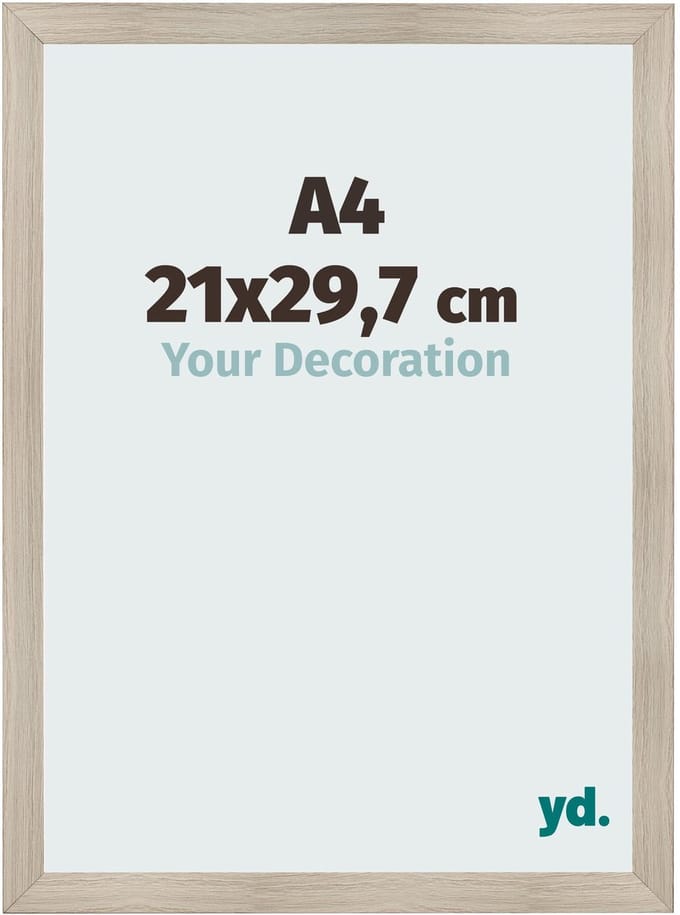 Your Decoration - Fotolijst A4 21x 29,7 cm - MDF - Eiken Licht - Pisa