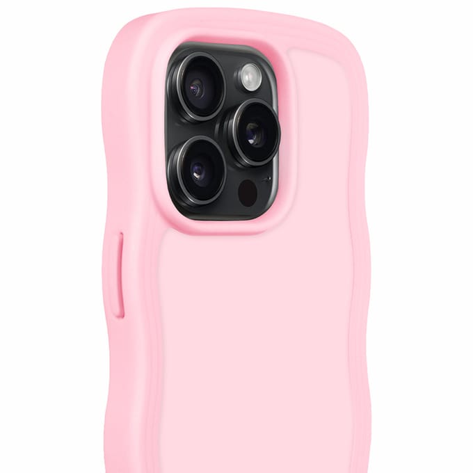 Holdit Wavy Case voor de Apple iPhone 15 Pro - Roze