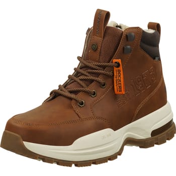 Dockers by Gerli Heren Veterlaarzen Warme Voering Nubucklook Cognac