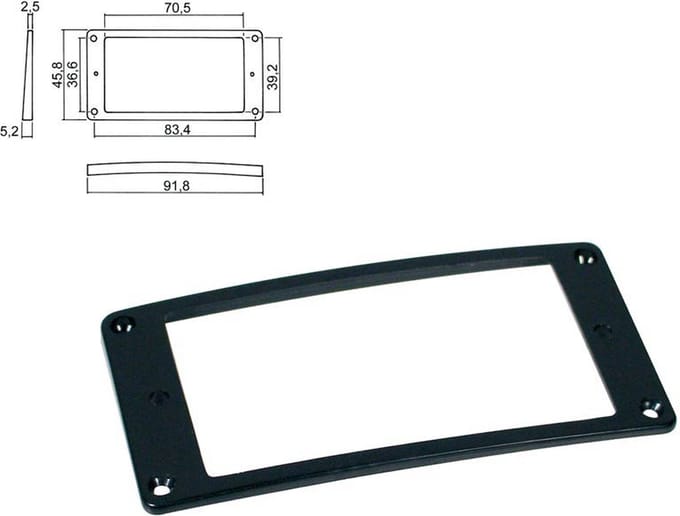 Boston HPR-08-SBK Slanted Pickup Ring voor Humbucker - Zwart