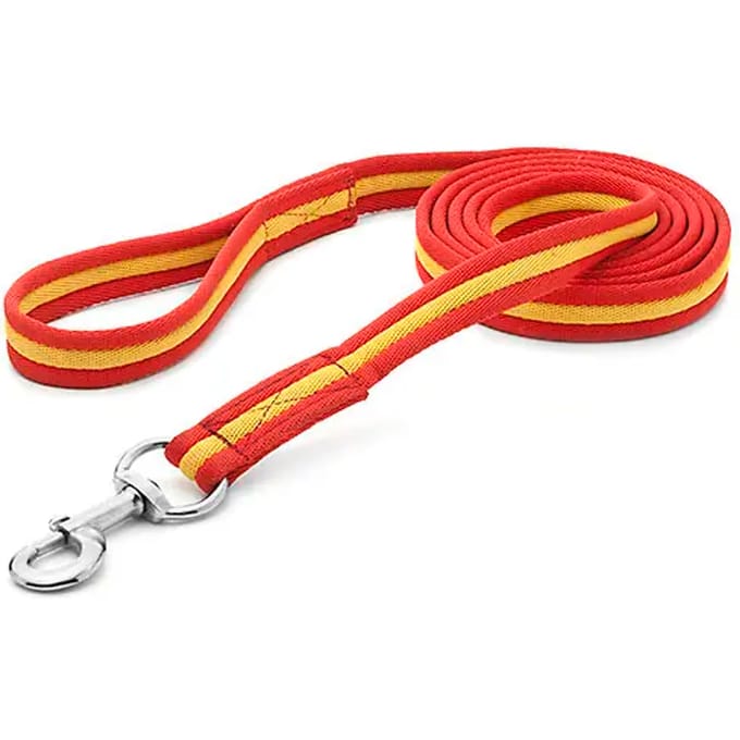 Hispano Hipica Nylon Platte Hondenriem 8 M Rood
