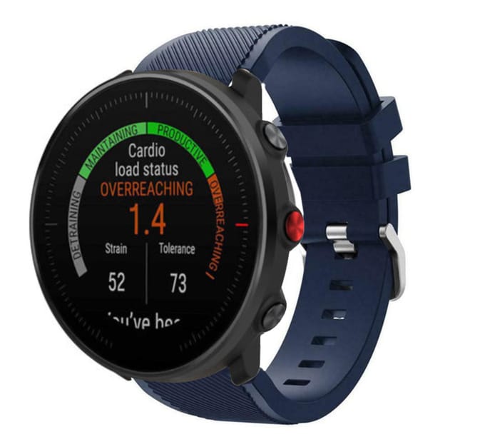 Polar Vantage M twill siliconen band (donkerblauw)