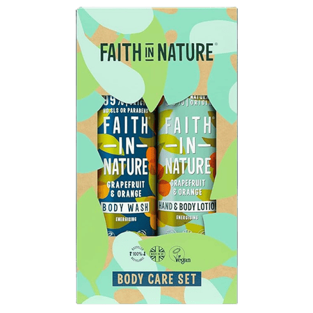 Faith In Nature Grapefruit & Orange Body Care Cadeauset – 2 stuks
