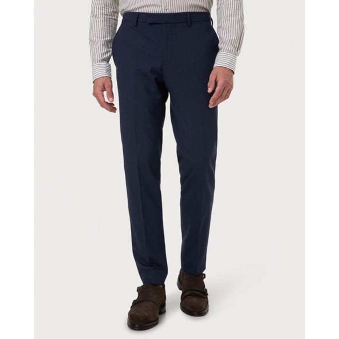 Slim fit pantalon met persplooien, model 'Ryan'