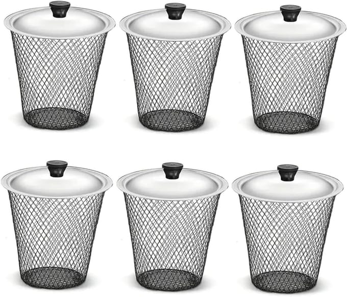 Wormbakken Compostering - Compostbakken Set - Afval Verwerken - Met Deksel - 6 stuks - Zwart