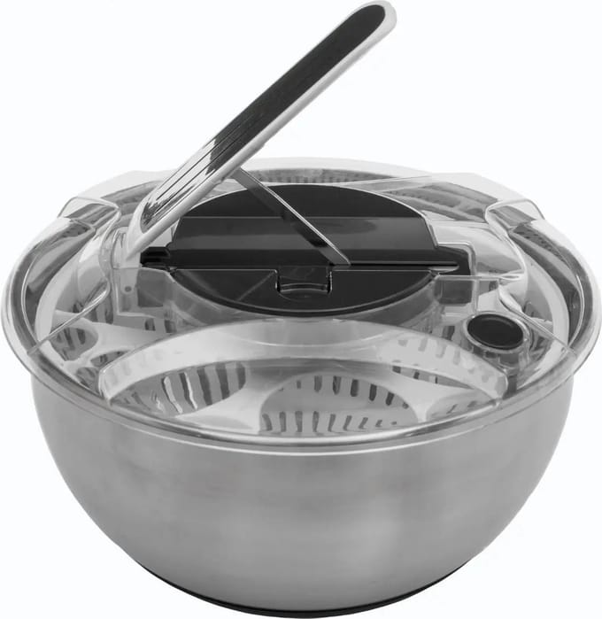 5Five Slacentrifuge / slazwierder / sladroger - RVS - 3,5 liter - Salade spinner