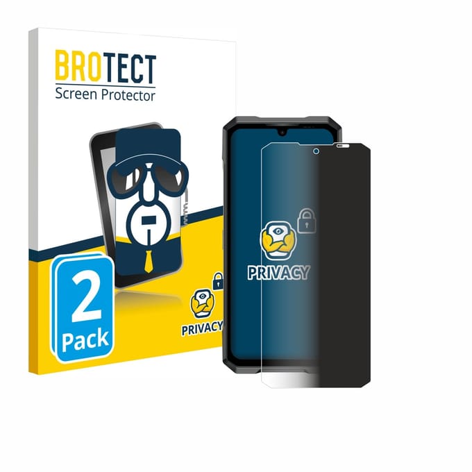 BROTECT - privacy screenprotector voor Doogee Blade GT Pro - Folie Beschermfolie Blauwlichtfilter 2 Stuks