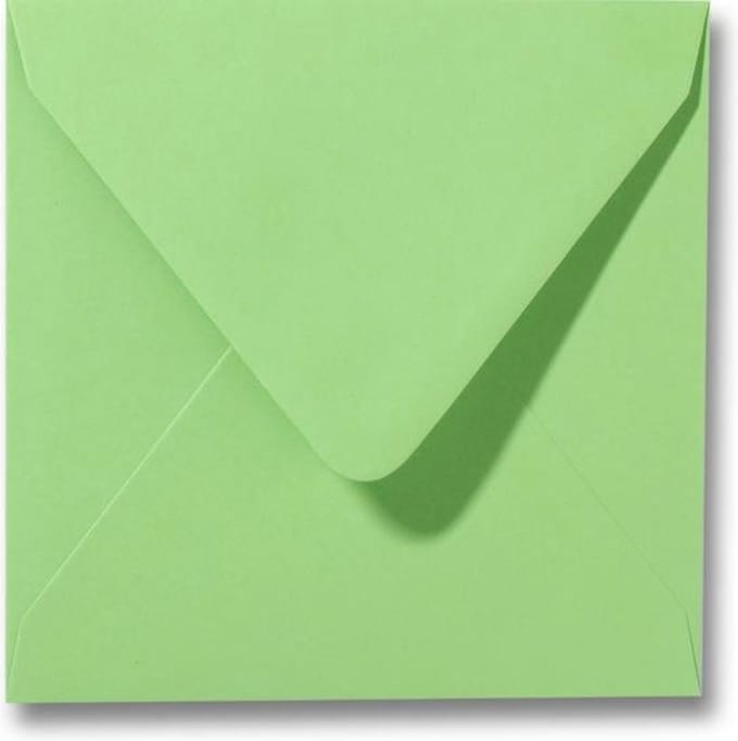 Envelop 12 x 12 Appelgroen, 25 stuks