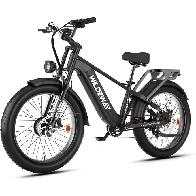WILDEWAY Soared Max Elektrische Fiets met Dubbele Motor, 48V 30Ah Batterij zwart