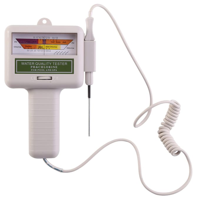 PC101 PH Meter Waterkwaliteitstester PH/CL2 Meter CL2 Chloor Tester Waterdetector voor Zwemmen wit