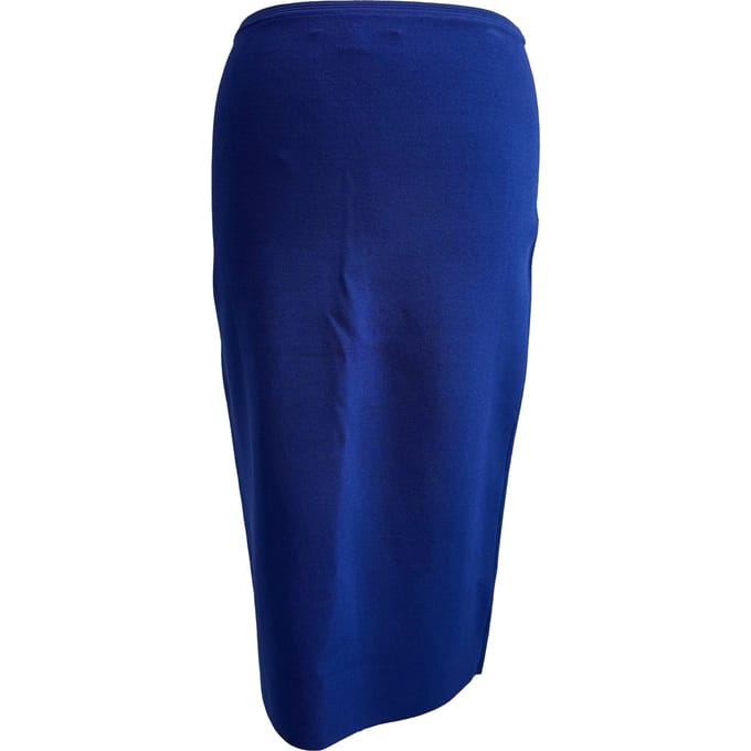 Diane Von Furstenberg gebreide midi-kokerrok in blauwe viscose