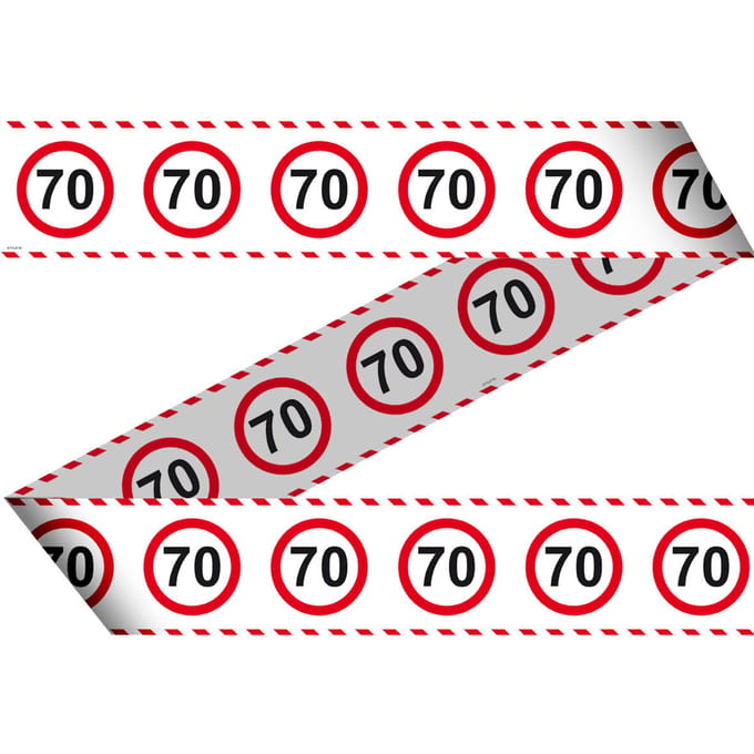 70 Jaar Verkeersbord  Afzetlint - 15 meter