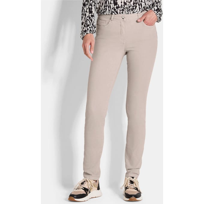 Superstretch-jeans BELLA - beige - Gr. 25 van Goldner Fashion