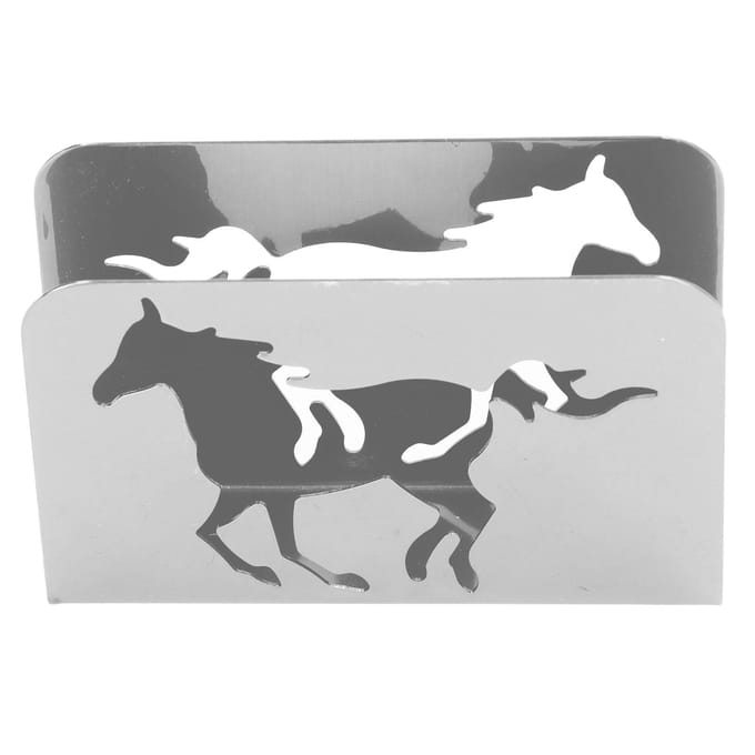 Paard Servethouder IJzerkunst Verticale Servethouder Elegant Gebogen Multifunctioneel Metaal Servet zilver