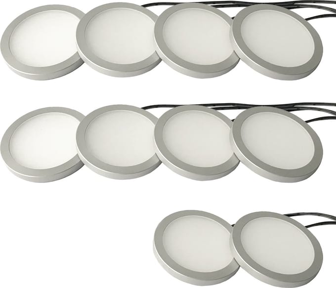 LETT® Opbouw LED Spotjes met Dimknop - Set van 10 Lampjes - Kastverlichting