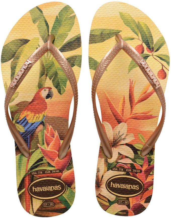 HAVAIANAS SLIM TROPICAL caja yellow-35-36