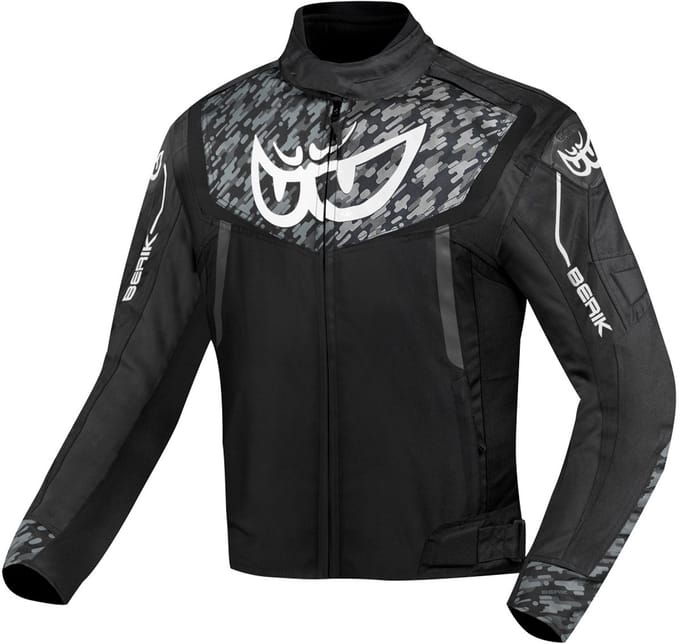 Berik Camo Street Zwart Wit Waterdichte Textiele Motorjas - Jas