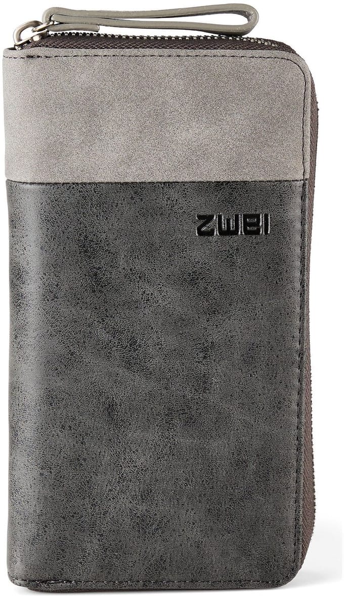 zwei Portemonnee Eva EV2 Black Zwart Grijs