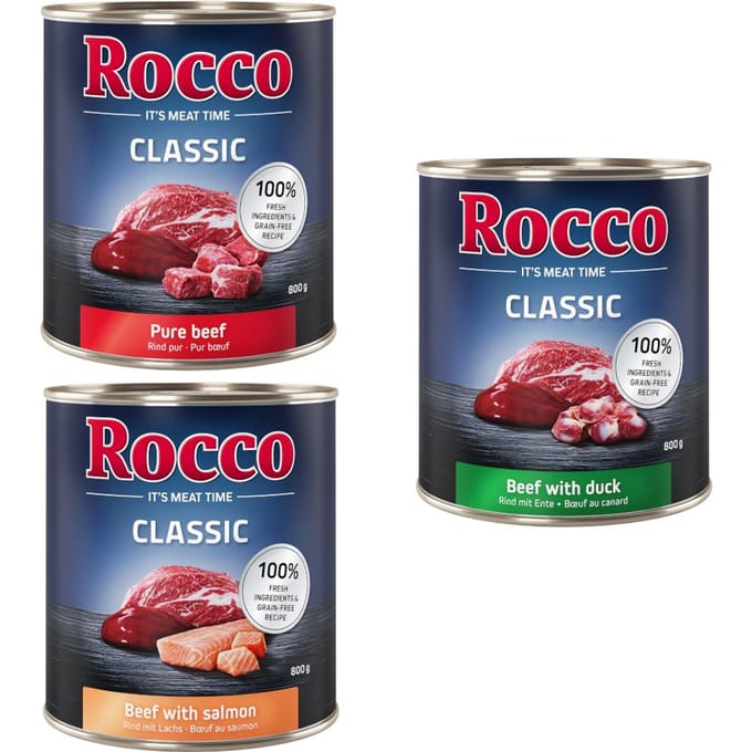 6x800g Exclusive-Mix Rocco Classic Hondenvoer