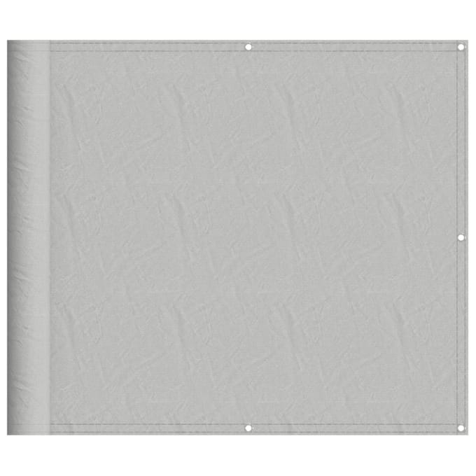 vidaXL - Balkonscherm - 90x600 - cm - 100% - oxford - polyester - lichtgrijs