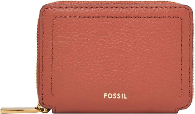 FOSSIL Kaarthoes Logan Zip Around Card Case RFID Nebula Terracotta