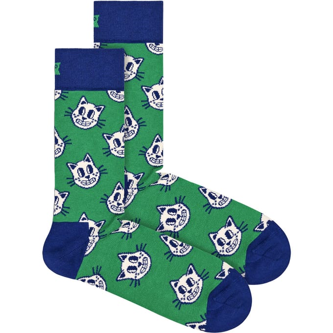Happy Socks - Vrijetijdsokken met Kattenontwerp | Geweldig Cadeau - Kat