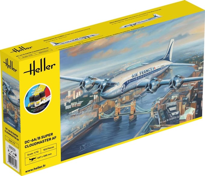 Heller Modelbouwpakket Militaire voertuigen - 56315 Douglas DC-6 Super Cloudmaster AF - Starter Kit Plastic - 1:72 - Modelbouw