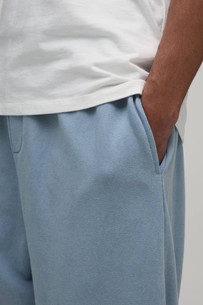 Gewassen Loopback Joggingbroek Met Ballonpasvorm | Washed Blue | Size Small